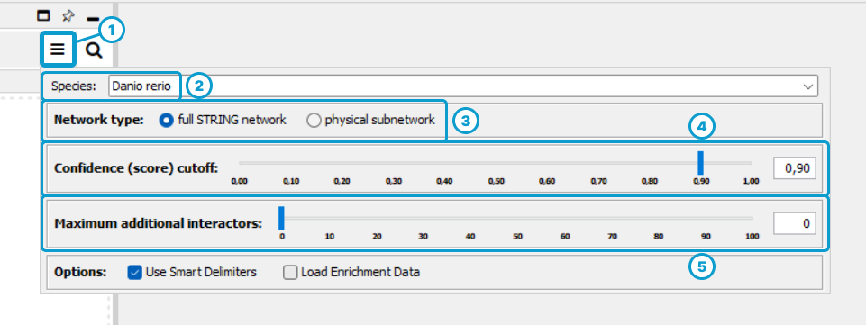 Modify the query options